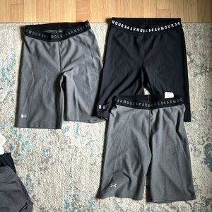 3 Pairs of Under Armour Heat Gear Bike Shorts